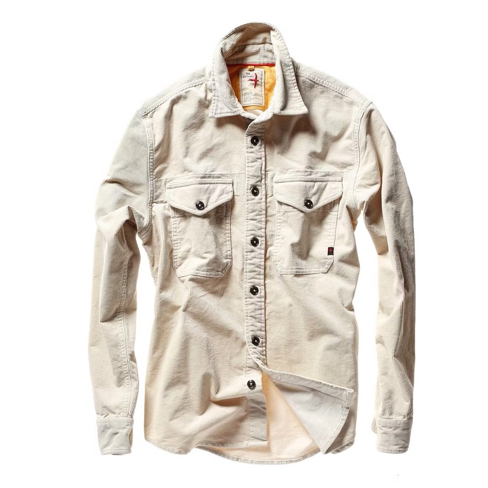 Relwen Corduroy Workshirt in Bone